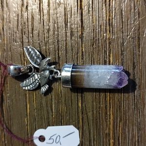 New Sterling Eagle 🦅 and Raw Amethyst Pendant